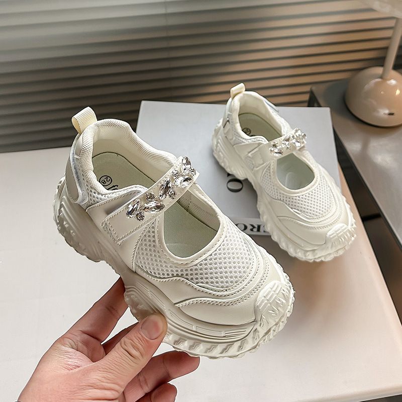 Children's Shoes New Spring And Summer Children's Mesh Breathable Dad Shoes Medium And Large Children Girls Running Shoes_voghion.com