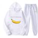 Conjunto de sudadera con capucha unisex de polar con estampado de plátano y plátano, marca de moda, novedad de 2025_voghion.com