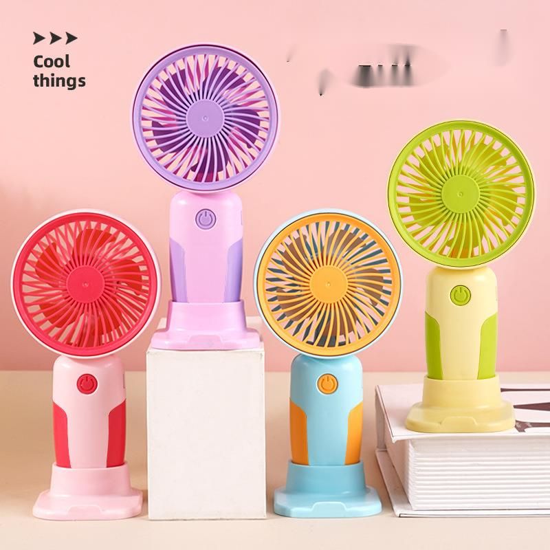 New Mini Portable Small USB Rechargeable Desktop Student Strong Wind Three-Speed Lithium Battery Fan_voghion.com