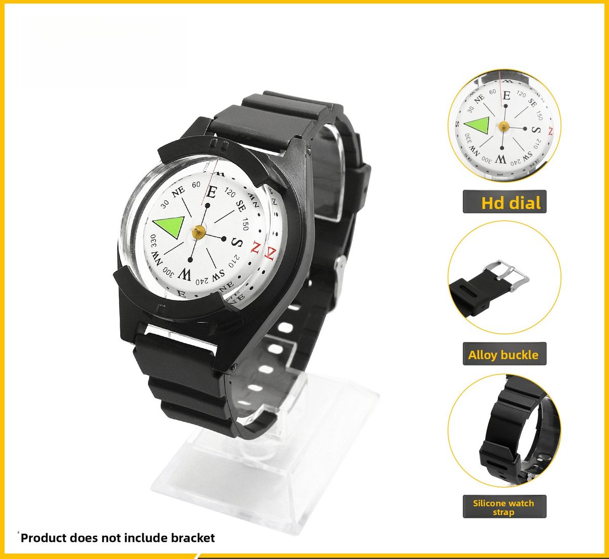 Wrist Watch Teaching Aids North Gift Compass Portable Waterproof High Precision In Stock_voghion.com