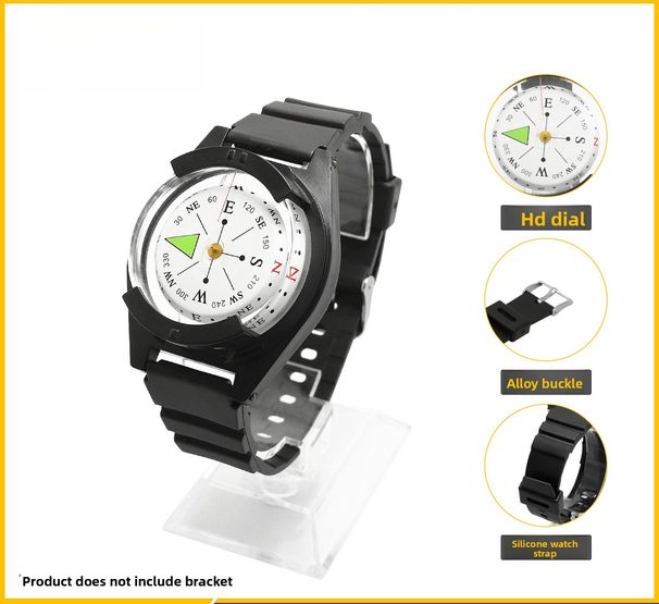 Wrist Watch Teaching Aids North Gift Compass Portable Waterproof High Precision In Stock_voghion.com