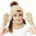 Wintermützen, Schals, zweiteilige Sets, Doppelbälle, Baby-Strickmützen für Kinder, warm, samtig und dicker._voghion.com