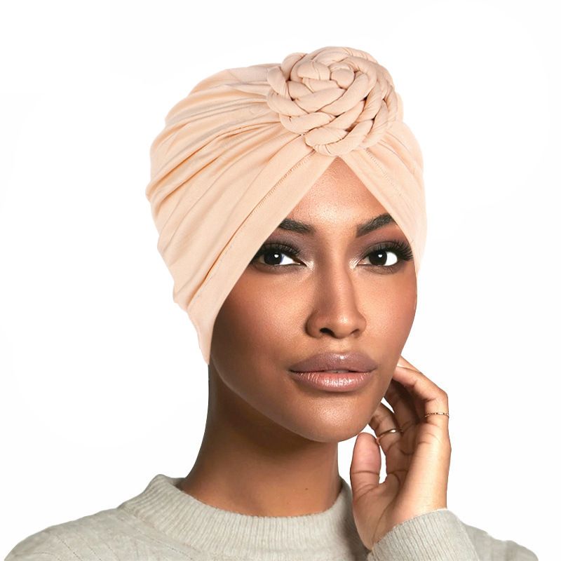 gevlochten hoed slak tulbandhoed veelzijdige effen kleur dagelijkse tulbandhoed voor dames_voghion.com