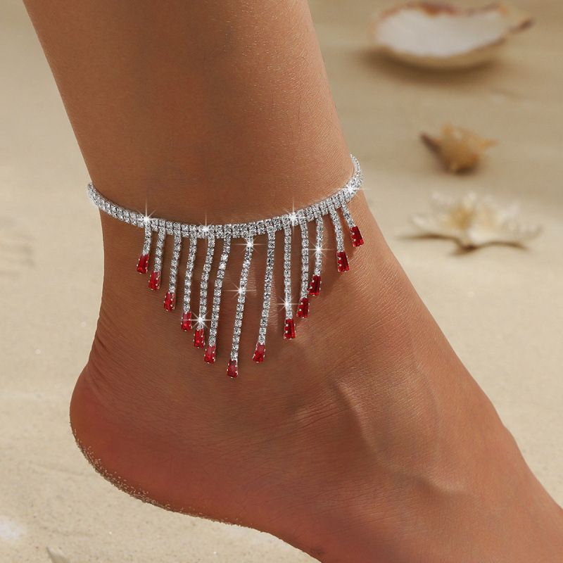 fashion jewelry, fashion street fashion women's foot jewelry, alloy rhinestone anklet jewelry women_voghion.com