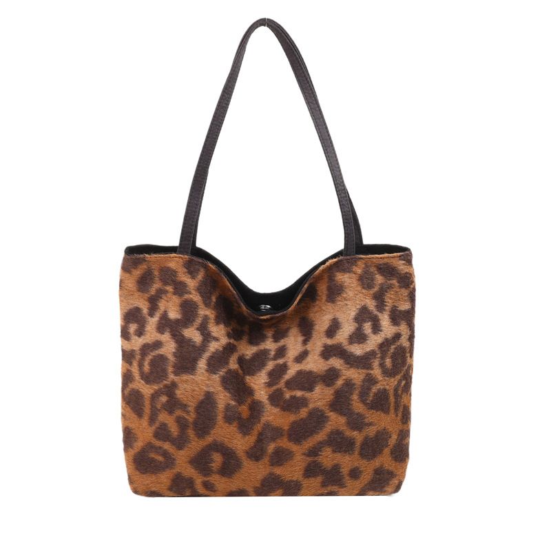 Borse da donna alla moda, borsa da spalla con stampa leopardata, grande capacità, borsa tote da viaggio a mano_voghion.com