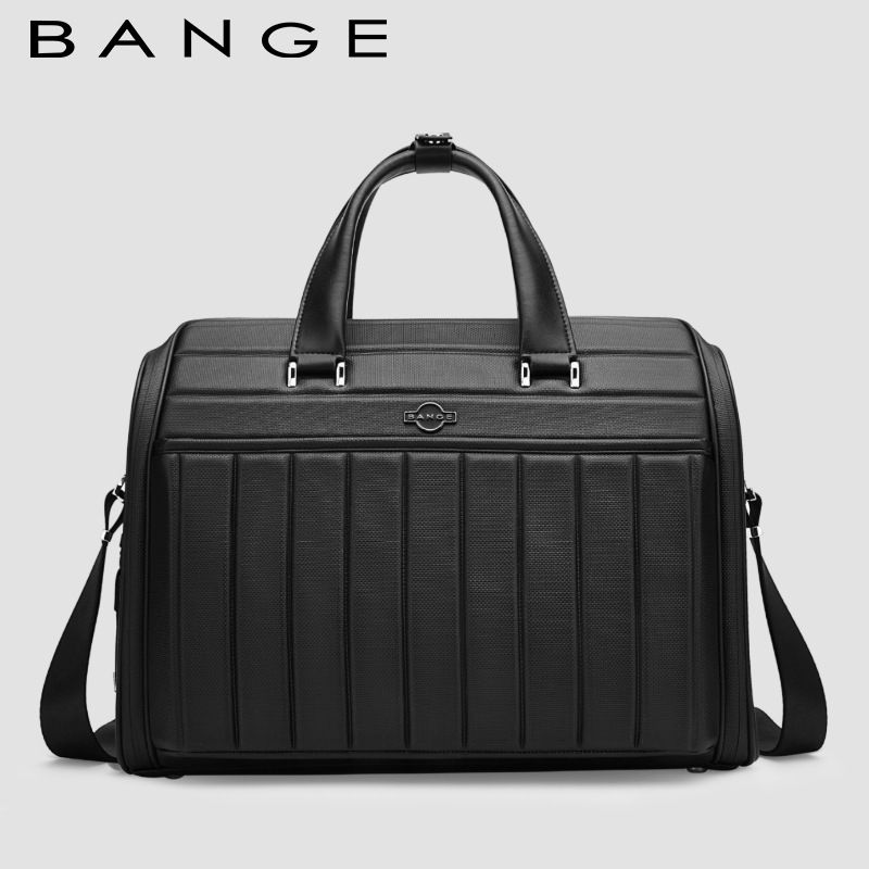 Black Label High End Business Texture Men's Portable Briefcase Travel Women's Commuter Computer Bag Shoulder Bag_voghion.com
