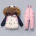 Piumino per bambini 2025, neonato, 1-5 anni, ragazzi e ragazze, nuovo set invernale in due pezzi, top + tuta_voghion.com
