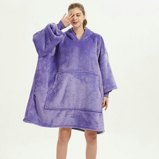 Pigiama da donna taglie forti con cappuccio_voghion.com