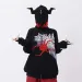 Ontwerpers Donker Monster Hoorns Spinnenwebben Grafisch Sweatshirt Losse Oversized Rits Hoodie Gothic Y2K Kawaii Kleding Haruku Winter_voghion.com