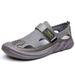Large Size New Sandals Breathable Perforated With Sole And Soft Surface, One Foot Stepping Hollow Out Casual For Men,_voghion.com