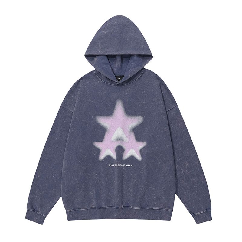 Herrenbekleidung #OVDY 2024 neues Retro-gewaschenes altes Sweatshirt Herren Herbst und Winter Retro lockerer Druck leichter plus Samt-Hoodie_voghion.com