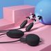 Jiuba Rechargeable Double Peaks Clitoris Three Point Tongue Licking Breast Clamp Vibration Breast Massage Female Masturbator_voghion.com