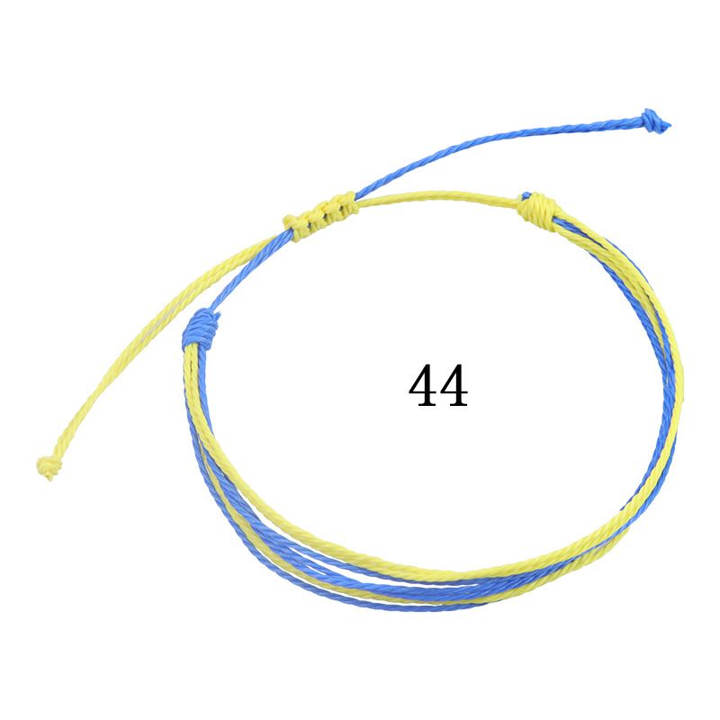 Wax Thread Hand Woven Hand Rope Bracelet Multi-color Colored Rope Braid Friendship Bracelet_voghion.com