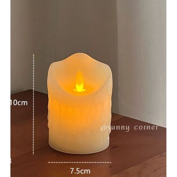 Decorazione da tavolo con candela elettronica a LED senza fiamma simulata, ornamento per proposta di compleanno, luce per atmosfera_voghion.com