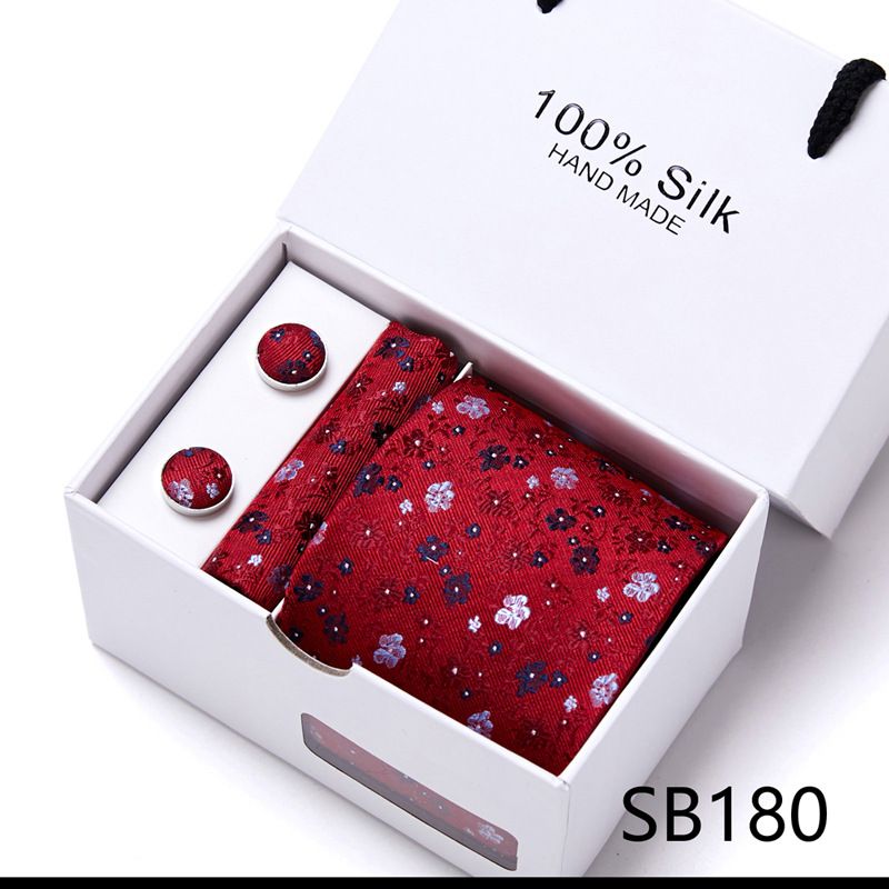 Men's Tie Set Gift Box 5-piece Set Group Tie Business Formal Tie_voghion.com