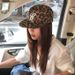 Leopard Print Flat-Brim Baseball Cap Women's 2025 Fall/Winter New Letter Embroidery_voghion.com