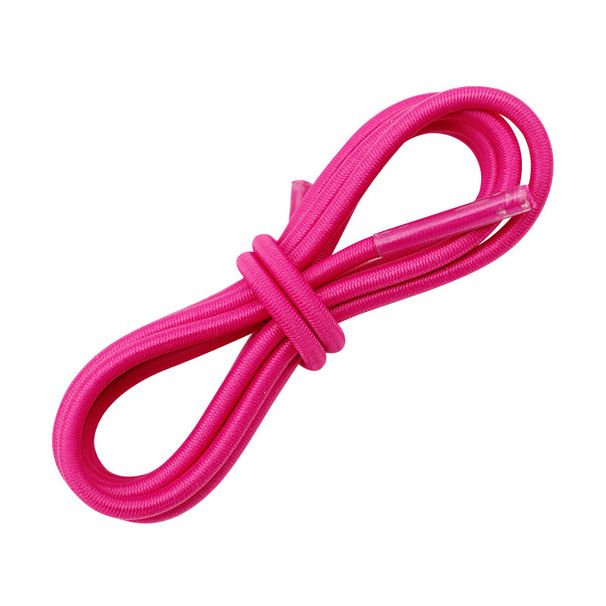 Schnürsenkel, einfarbig, rund, 3 mm, elastisches Seil, faule Gummibänder, Schuhe, verziert mit rutschfestem, elastischem, hochelastischem Haarband_voghion.com