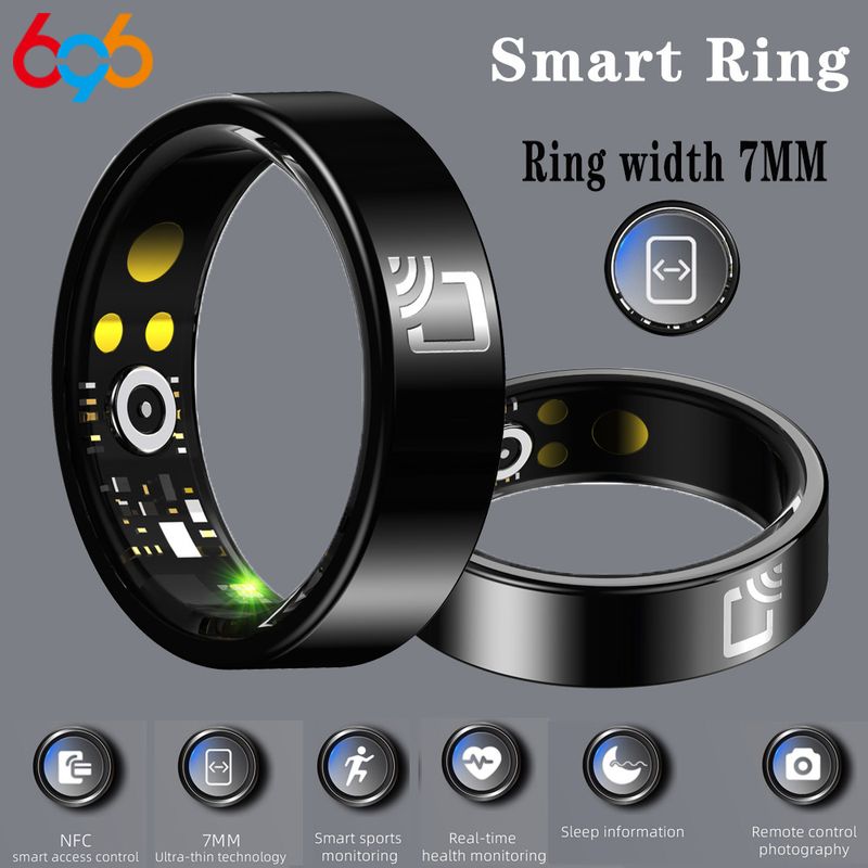 Elettronica di consumo anello intelligente con controllo accessi NFC frequenza cardiaca ossigeno nel sangue esercizio sonno sano monitoraggio automatico contapassi_voghion.com
