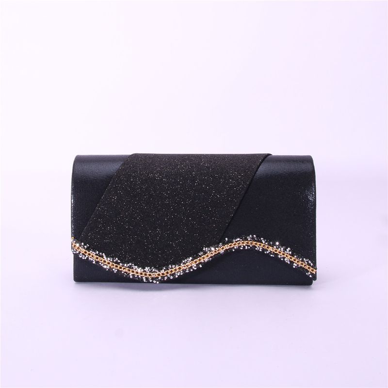 Reine Farbe Einfache Pailletten Bankett Tasche Licht Luxus Hochzeit Party Kleid Tasche Mode High-End Kleine Quadratische Tasche_voghion.com