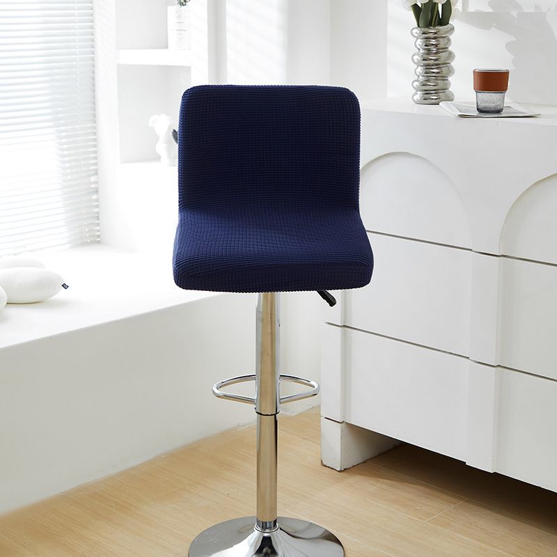 Copri sedia per sgabello alto in velluto di mais elastico, tavolo da bar, con sollevamento del piede alto, copertura per sedia per computer ispessita antipolvere rotante_voghion.com