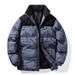 Übergroße Pufferjacke für Unisex – Streetwear-Mantel mit Stehkragen und Farbblock-Buchstabendruck (Thermo-Polyesterfüllung, wintertaugliche Unisex-Mode)_voghion.com