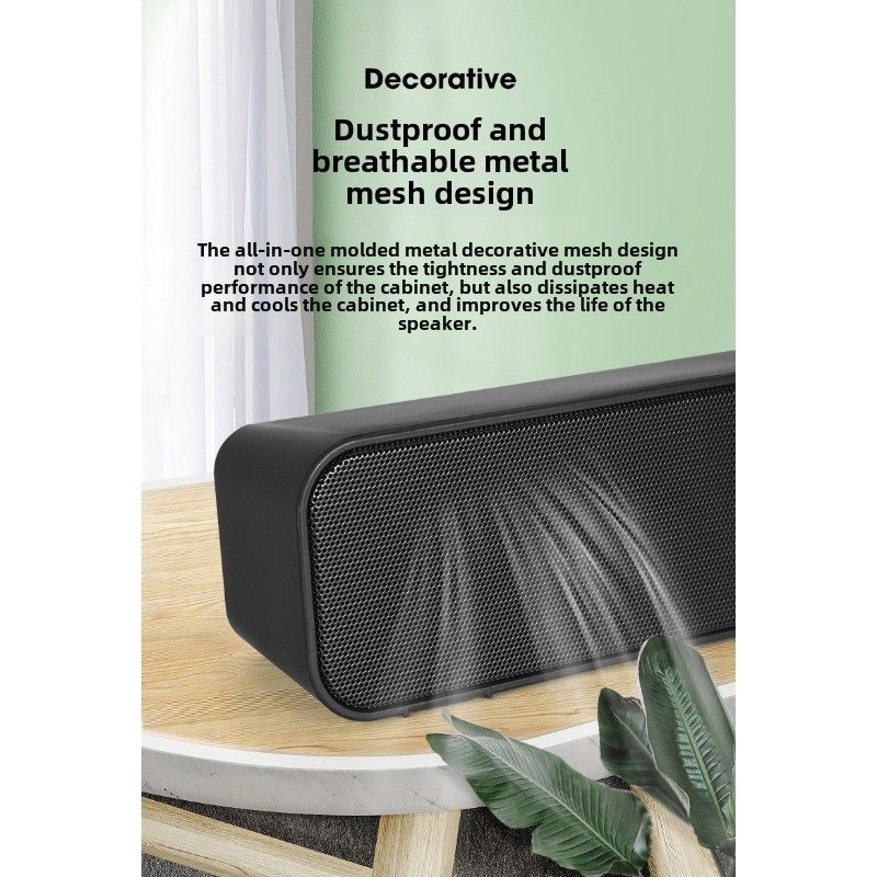 350BS Wired Desktop All-in-One Strip Sound Blaster Sound Bar Speaker, Laptop USB Bluetooth Speaker_voghion.com