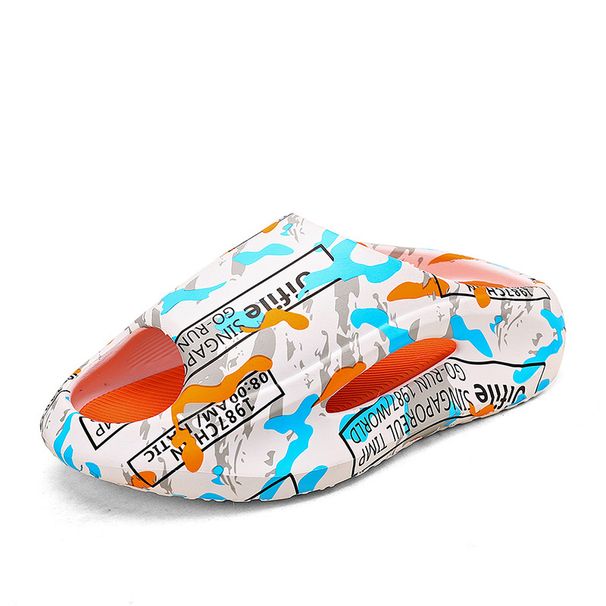 Sklisikre tøfler for menn, sklisikre, komfortable, myke skumslidere, for innendørs og utendørs bruk med tykk såle_voghion.com