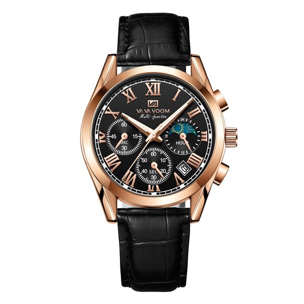 VAVAVOOM Brandneue Herrenuhr mit Multifunktions-Wasserdichter Gürtelkalender Leuchtnadel_voghion.com