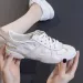 Leather Soft Summer White For Women Breathable Low Cut Comfortable Versatile Flat Bottom Non Slip Mesh Casual Board_voghion.com