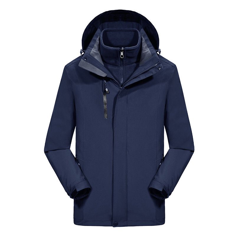 Vêtements pour femmes Logo imprimé Veste de couple en plein air Combinaison de ski d'alpinisme Combinaison de ski trois-en-un pour hommes et femmes Salopette épaissie en velours amovible_voghion.com