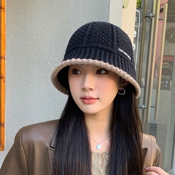 Cappello da pescatore da donna autunno/inverno 2025, cappello da pescatore con lettere patchwork_voghion.com