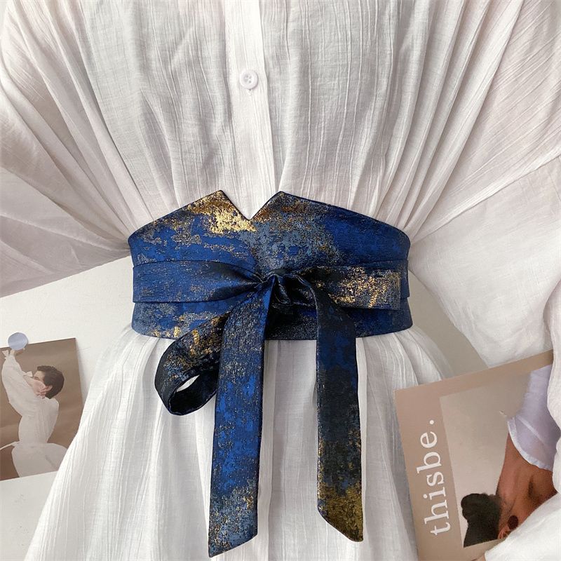 Knotted Women's All-Matching Shirt Skirt Suit Outwear Belt_voghion.com