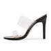 Zees, nuovi sandali con tacco a spillo, punta quadrata e tinta unita, da donna, 2022, casual, trasparenti, slip-on, alla moda_voghion.com