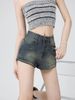 2025s American Style Women's Denim Shorts Summer New High Waist Tight Elastic A-line Ultra Short Hot Pants_voghion.com
