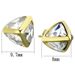 TK2148 - IP Gold(Ion Plating) Stainless Steel Earrings with Synthetic Synthetic Glass in Clear_voghion.com