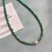 Collana con catenina per clavicola in perle d'acqua dolce turchesi e perline di lusso, stile cinese nuovo._voghion.com