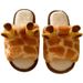 Women's Winter New Indoor Warm Cotton-padded Cartoon Giraffe Plush Confinement Shoes For Students_voghion.com