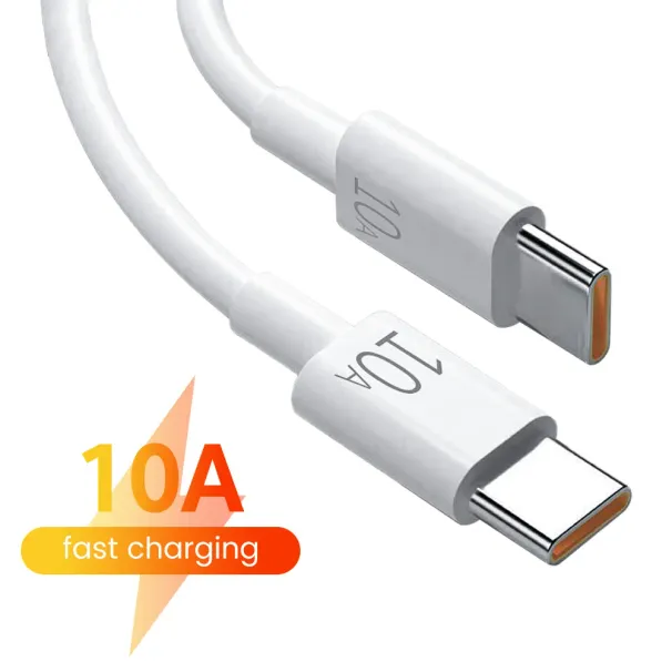 120W 10A Dual Type Schnellladung für iPhone 15 Pro Samsung Xiaomi Huawei Honor Schnellladung USB-C Kabel Datenkabel_voghion.com