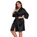New Ice Silk Lace Up Bathrobe: Women's Cardigan Nightgown, With A Silk Like Texture And A Loose Plus Size That Exudes A Sexy And Lazy Vibe-1XL_voghion.com