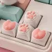 4Pcs Pink Color 3D Cute Cat Paw Keycaps For Mechanical Keyboard Cherry MX Switch DIY Custom Keycap Soft Silicone Keycap_voghion.com