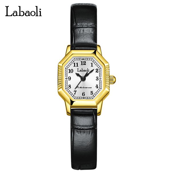Orologio da polso di lusso da donna di marca Labaoli, quadrante quadrato piccolo, orologio al quarzo impermeabile_voghion.com