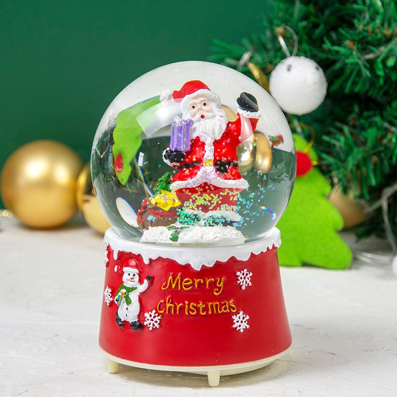 Caja de música creativa con forma de bola de cristal grande, automática, con diseño de caballo de nieve y dibujos animados, ideal como regalo de cumpleaños para niños._voghion.com