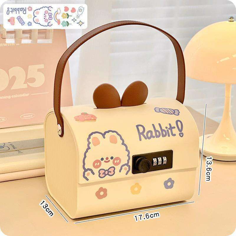 Mielas triušio studentas, vaikų slaptažodžio užraktas, taupyklė, indėlis, seifas, Naujųjų metų dovana_voghion.com