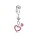 Piercing a forma di cuore con lettera transfrontaliera, zircone, utilizzabile come orecchini a clip, senza foro, anello per ombelico_voghion.com