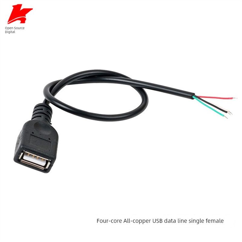 Rakipsiz Kaliteli Kendin Yap Dişi Konnektör 4 Çekirdekli Bakır USB Kablosu_voghion.com