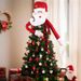 Forniture decorative Babbo Natale Casa Albero di Natale Cima Stella Brilla_voghion.com