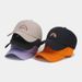 Men's Baseball Caps With Rainbow Embroidery Soft Top Cap For Autumn Outdoor Travel Sun Protection And Face Showing Small Sun Hat_voghion.com