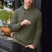 Men's Clothing Lapel Collar Business Knitted Sweater Fashion Men's Fashion Knit Sweater Stretch Crewneck Base Layer Pullover With Turn-Down Collar_voghion.com