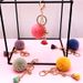 Chaveiro criativo com pingente de bolsa, chaveiro fofo com borla, cor de fruta, bola de pelo, chaveiro de carro, bolsa, pingente, pelúcia, pequeno, acessórios para presente_voghion.com