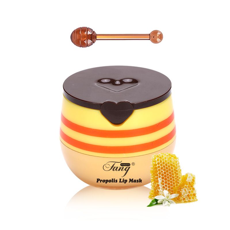 Mascarilla labial hidratante Love Lip Mask con propóleo y fresa explosiva que hidrata y mejora las líneas de los labios._voghion.com